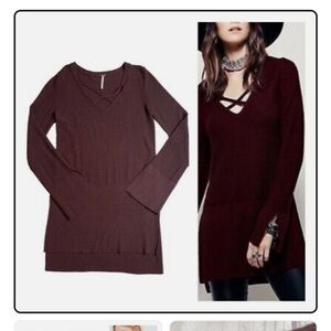 Free People criss cross tunic